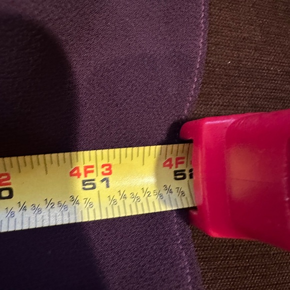 Sara Campbell Purple Plum Sheer Dress Tie In Front Turtleneck Zip On Side  Sz 6. - Picture 16 of 17